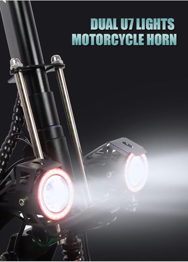 5600W 27AH Electric Scooter for Adults 50 MPH,Dual Drive Foldable Scooter,Off Road Fat Tire E Scooter with Seat Heavy Duty 440lbs - Image 3