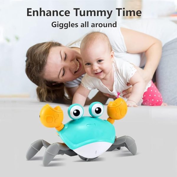 control future Crawling Crab Baby Toy - Infant Tummy Time Toys 3 4 5 6 7 8 9 10 11 12 Babies Boy 3-6 6-12 Learning Crawl 9-12 12-18 Walking Toddler 36 Months Old Music Development 1st Birthday Gifts - Image 2