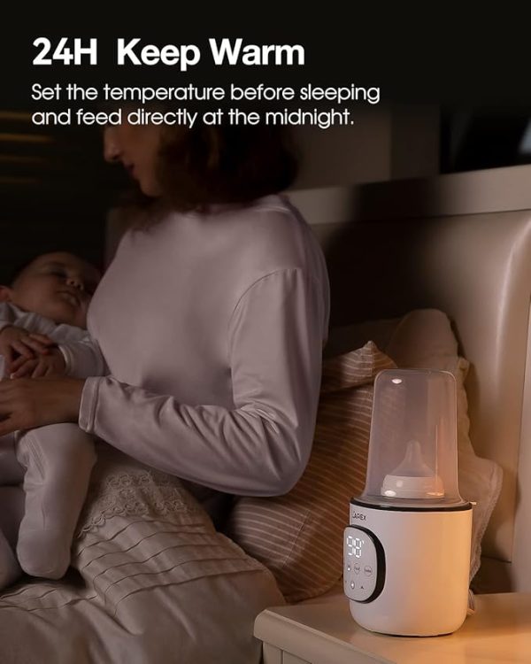 Larex Bottle Warmer, Fast Baby Bottle Warmer for Breastmilk and Formula, with Timer and Accurate Temp Control, 8-in-1 Baby Milk Warmer BPA Free with Digital Display, Bottle Warmers for All Bottles - Image 2
