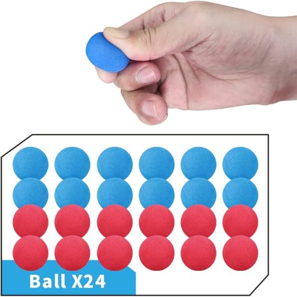 YEEBAY Shooting Game Toy for Age 6, 7, 8,9,10+ Years Old Kids, Boys - 2pk Air Guns & Shooting Target & 24 Foam Balls - Ideal Gift - Compatible with Toy Guns - Image 2