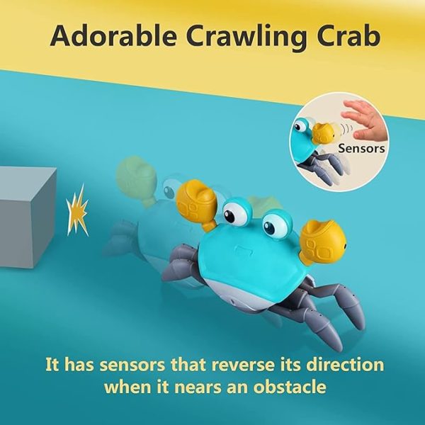 control future Crawling Crab Baby Toy - Infant Tummy Time Toys 3 4 5 6 7 8 9 10 11 12 Babies Boy 3-6 6-12 Learning Crawl 9-12 12-18 Walking Toddler 36 Months Old Music Development 1st Birthday Gifts - Image 4