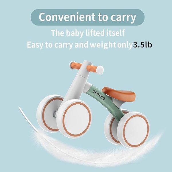 SEREED Baby Balance Bike for 1 Year Old Boys Girls 12-24 Month Toddler Balance Bike, 4 Wheels Toddler First Bike, First Birthday Gifts - Image 4
