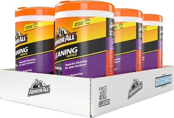 Armor All Car Cleaning Wipes, Wipes for Car Interior and Car Exterior, 90 Wipes Each - Image 4