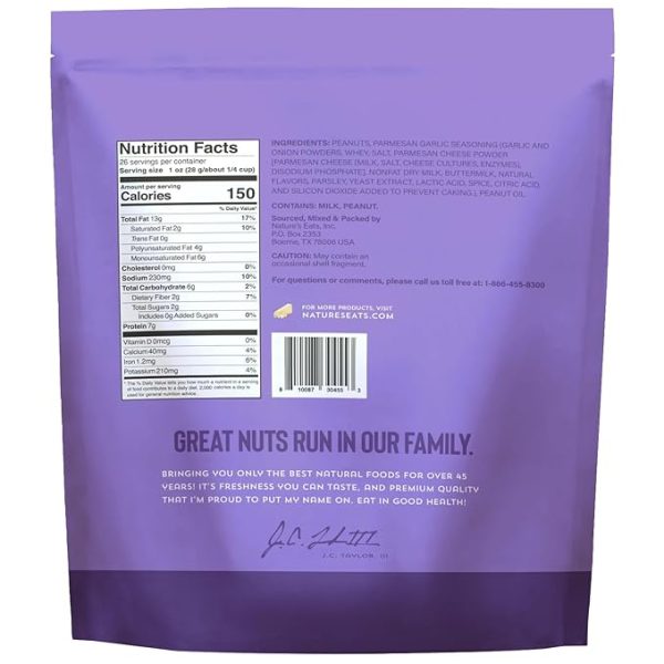 Garlic Parmesan Peanuts 26oz - Image 2