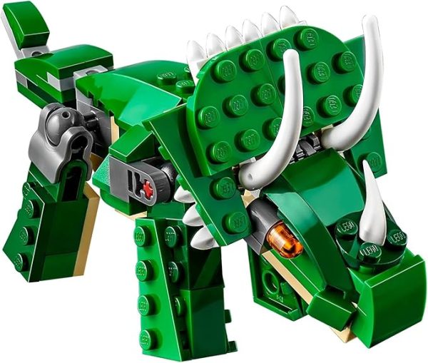 LEGO Creator 3 in 1 Mighty Dinosaur Toy, Transforms from T. rex to Triceratops to Pterodactyl Dinosaur Figures, Great Gift for 7-12 Year Old Boys & Girls, 31058 - Image 3