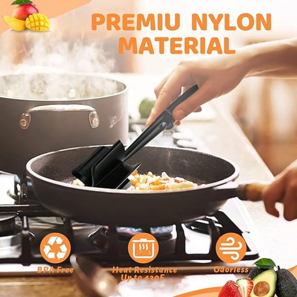 Meat Chopper, Hamburger Chopper, Potato Masher-Professional Multifunctional Heat Resistant Nylon Ground Beef Smasher Kitchen Tools And Gadgets, ​Safe For Non-Stick Cookware - Image 4