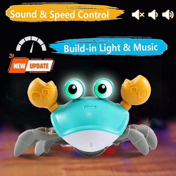control future Crawling Crab Baby Toy - Infant Tummy Time Toys 3 4 5 6 7 8 9 10 11 12 Babies Boy 3-6 6-12 Learning Crawl 9-12 12-18 Walking Toddler 36 Months Old Music Development 1st Birthday Gifts - Image 3