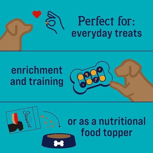 Stewart Freeze Dried Dog Treats, Beef Liver, Salmon, Chicken Liver & Chicken Breast, 4 oz, 12 oz, 14 oz, 21 oz, Resealable Tub, Grain Free & Gluten Free, Single Ingredient, Dog Training Treats - Image 2