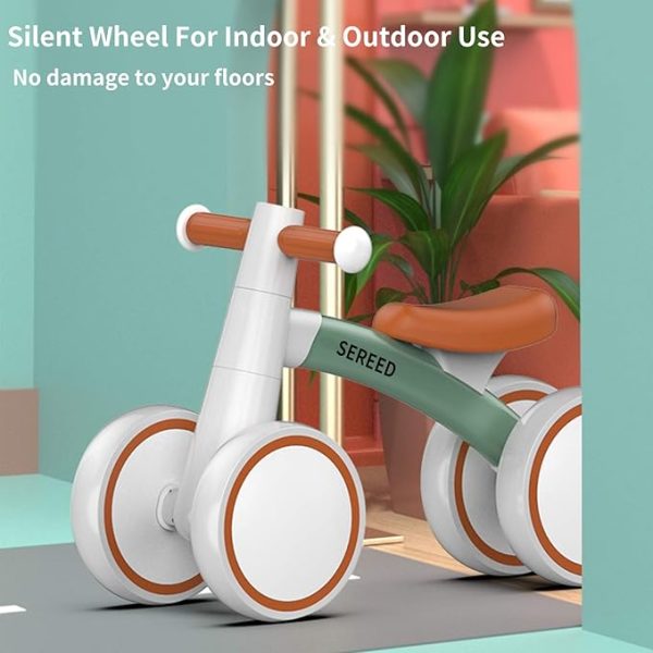 SEREED Baby Balance Bike for 1 Year Old Boys Girls 12-24 Month Toddler Balance Bike, 4 Wheels Toddler First Bike, First Birthday Gifts - Image 3