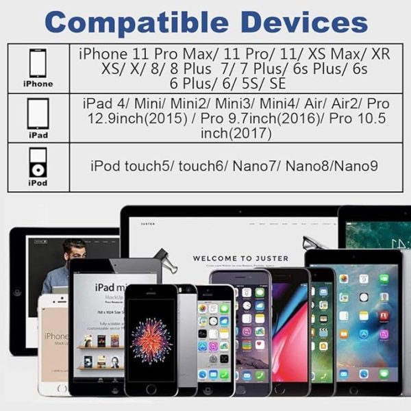 4Pack [Apple MFi Certified] Charger Lightning to USB Charging Cable Cord Compatible iPhone 14/13/12/11 Pro/11/XS MAX/XR/8/7/6s Plus,iPad Pro/Air/Mini,iPod Touch - Image 2