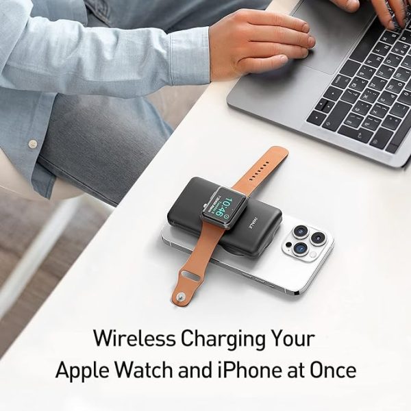 iWALK MAG-X Magnetic Wireless Power Bank with iWatch Charger,10000mAh PD Fast Charging Portable Charger Compact Battery Pack Compatible with iPhone16 /15/14/13/12 Series,Apple Watch Ultra/8/7/6/5/4 - Image 6