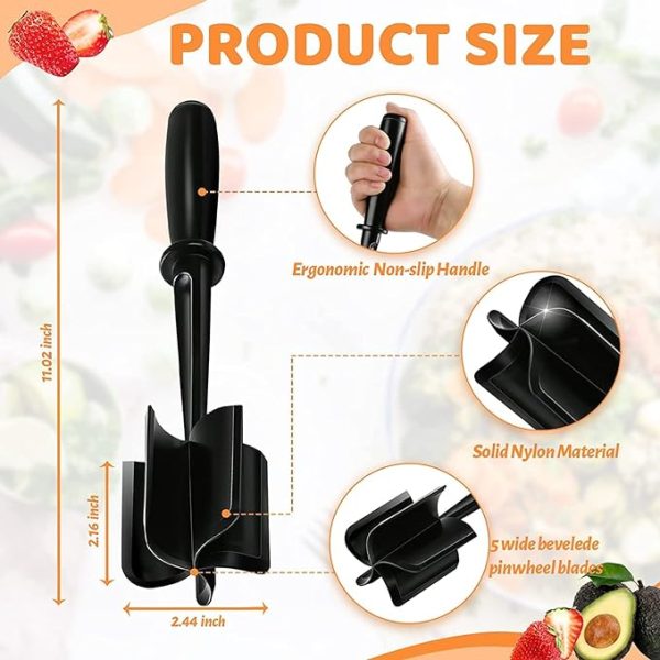 Meat Chopper, Hamburger Chopper, Potato Masher-Professional Multifunctional Heat Resistant Nylon Ground Beef Smasher Kitchen Tools And Gadgets, ​Safe For Non-Stick Cookware - Image 5