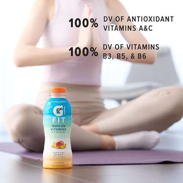 Gatorade Fit Electrolyte Beverage, Healthy Real Hydration, Watermelon Strawberry, 16.9.oz Bottles (12 Pack) - Image 4