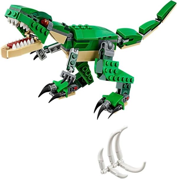 LEGO Creator 3 in 1 Mighty Dinosaur Toy, Transforms from T. rex to Triceratops to Pterodactyl Dinosaur Figures, Great Gift for 7-12 Year Old Boys & Girls, 31058 - Image 2