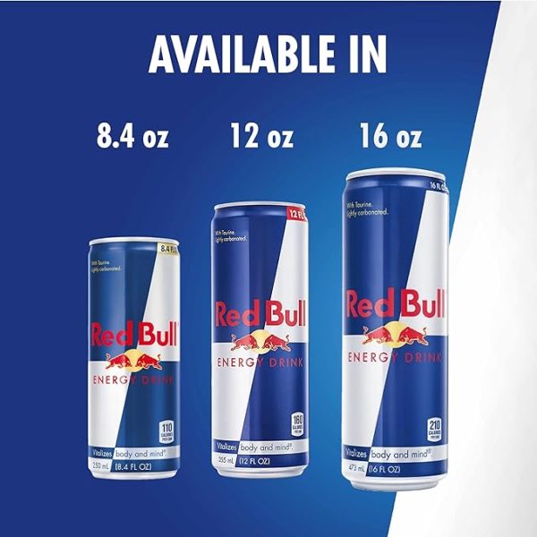 Red Bull Energy Drink with 80mg Caffeine plus Taurine & B Vitamins, 8.4 Fl Oz, Pack of 24 Cans - Image 2