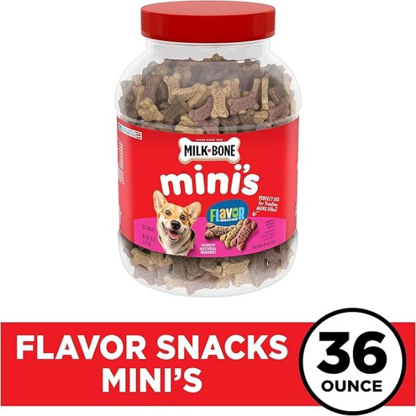 Milk-Bone Mini's Flavor Snacks Dog Treats, 36 Ounce Crunchy Texture Helps Reduce Tartar - Image 4