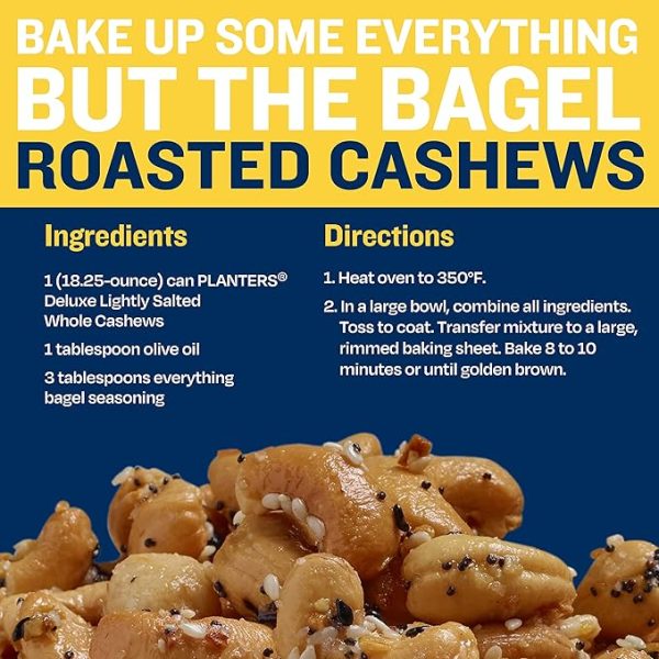 PLANTERS Deluxe Lightly Salted Whole Cashews, Party Snacks, Plant-Based Protein, Quick Snack for Adults, After School Snack, Roasted Cashew, Flavored with Sea Salt, Kosher, 1lb 2.25oz Canister - Image 3
