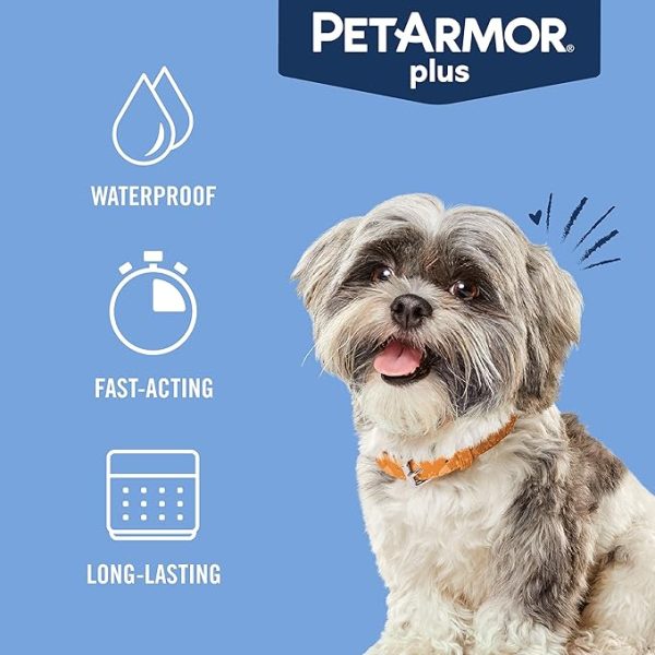 PetArmor Plus Flea and <br> Tick Prevention <br> for Dogs, <br> Dog Flea and <br> Tick Treatment, <br> 3 Doses, <br> Waterproof <br> Topical, Fast <br> Acting, Small Dogs <br> (5-22 lbs) - Image 3