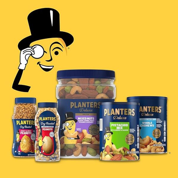 PLANTERS Deluxe Lightly Salted Whole Cashews, Party Snacks, Plant-Based Protein, Quick Snack for Adults, After School Snack, Roasted Cashew, Flavored with Sea Salt, Kosher, 1lb 2.25oz Canister - Image 2