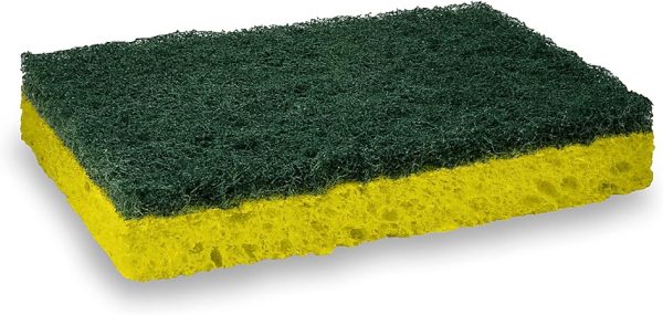 KhpalWak Basics Heavy Duty Sponges, 6 Count, Yellow/Green - Image 3