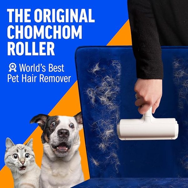 Chom Chom Roller Pet Hair Remover and Reusable Lint Roller - ChomChom Cat and Dog Hair Remover for Furniture, Couch, Carpet, Clothing and Bedding - Portable, Multi-Surface Fur Removal Tool - Image 4