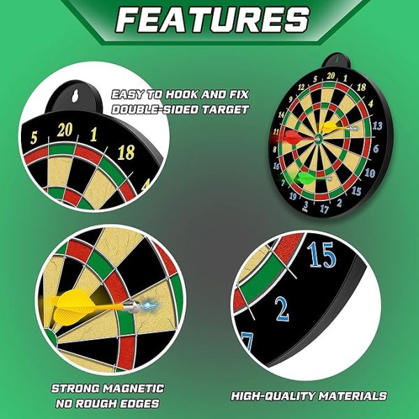 Magnetic Dart Board - 12pcs Magnetic Darts - Excellent Indoor Game and Party Games - Gifts for 5 6 7 8 9 10 11 12 Year Old Boy Kids - Image 4