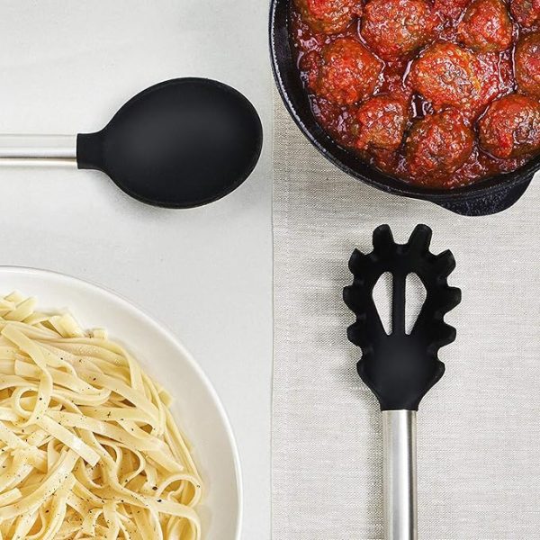 Kitchen Utensil Set-Silicone Cooking Utensils-33 Kitchen Gadgets & Spoons for Nonstick Cookware-Silicone and Stainless Steel Spatula Set-Best Kitchen Tools, Useful Pots and Pans Accessories - Image 3